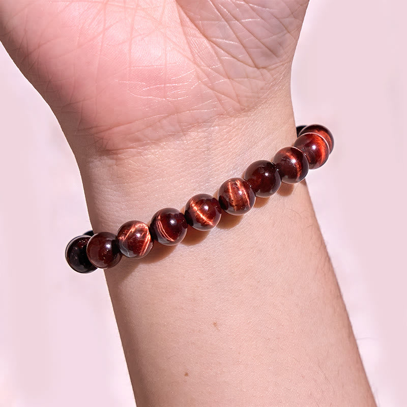 Fortune Jewel Natural Tiger Eye Healing Bead Bracelet