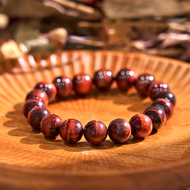 Fortune Jewel Natural Tiger Eye Healing Bead Bracelet