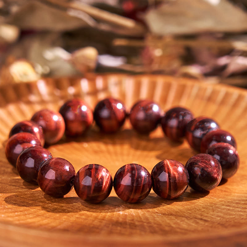 Fortune Jewel Natural Tiger Eye Healing Bead Bracelet
