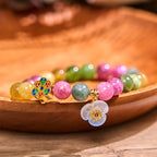 Fortune Jewel Tourmaline Wisdom Flower Bracelet