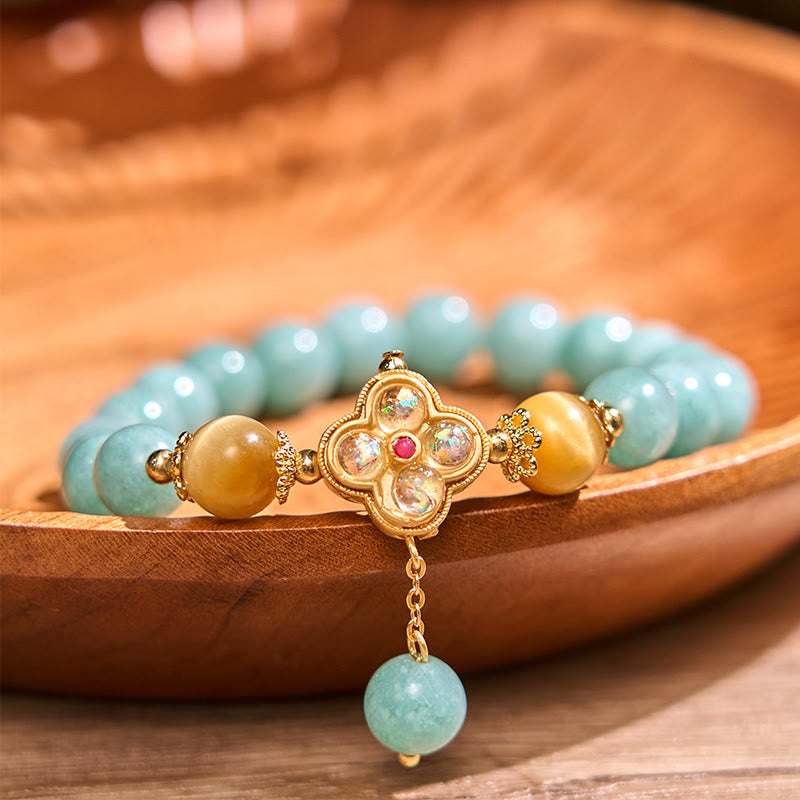 Fortune Jewel Jade Yellow Tiger Eye Prosperity Bracelet