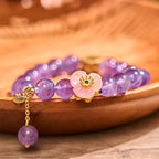 Fortune Jewel Amethyst Peach Blossom Fortune Meditation Bracelet