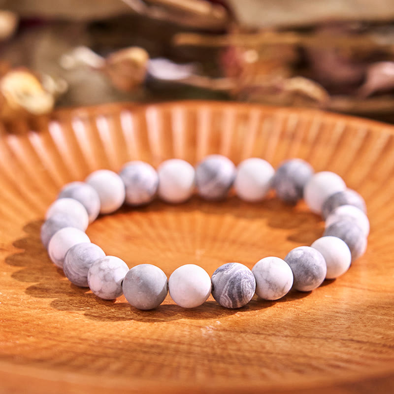 Fortune Jewel Picasso Jasper White Turquoise Courage Bracelet