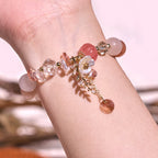 Fortune Jewel Blue Crystal Amethyst Sun Stone Green Aventurine Healing Bracelet