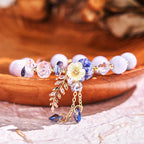 Fortune Jewel Blue Crystal Amethyst Sun Stone Green Aventurine Healing Bracelet