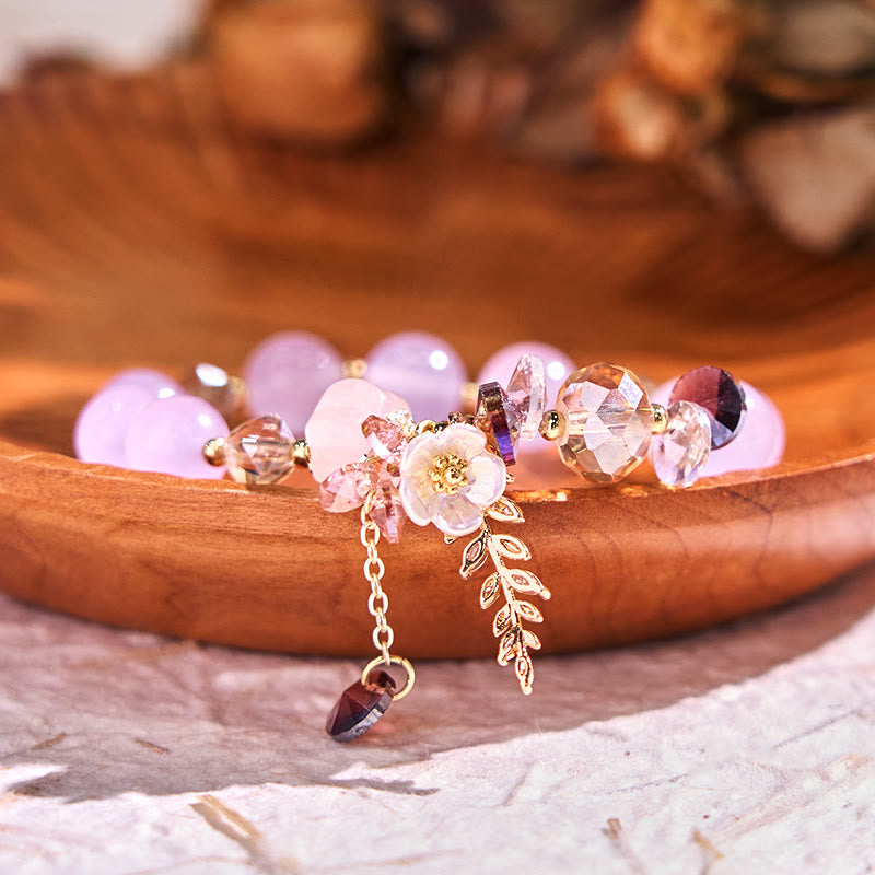 Fortune Jewel Blue Crystal Amethyst Sun Stone Green Aventurine Healing Bracelet