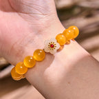 Fortune Jewel Cat's Eye Chrysoberyl Flower Love Bracelet