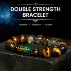 Fortune Jewel Chinese Zodiac Tiger Eye White Crystal Courage Bracelet