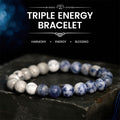 Fortune Jewel Sodalite Picasso Jasper White Turquoise Intuition Bracelet