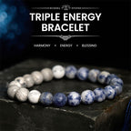 Fortune Jewel Sodalite Picasso Jasper White Turquoise Intuition Bracelet