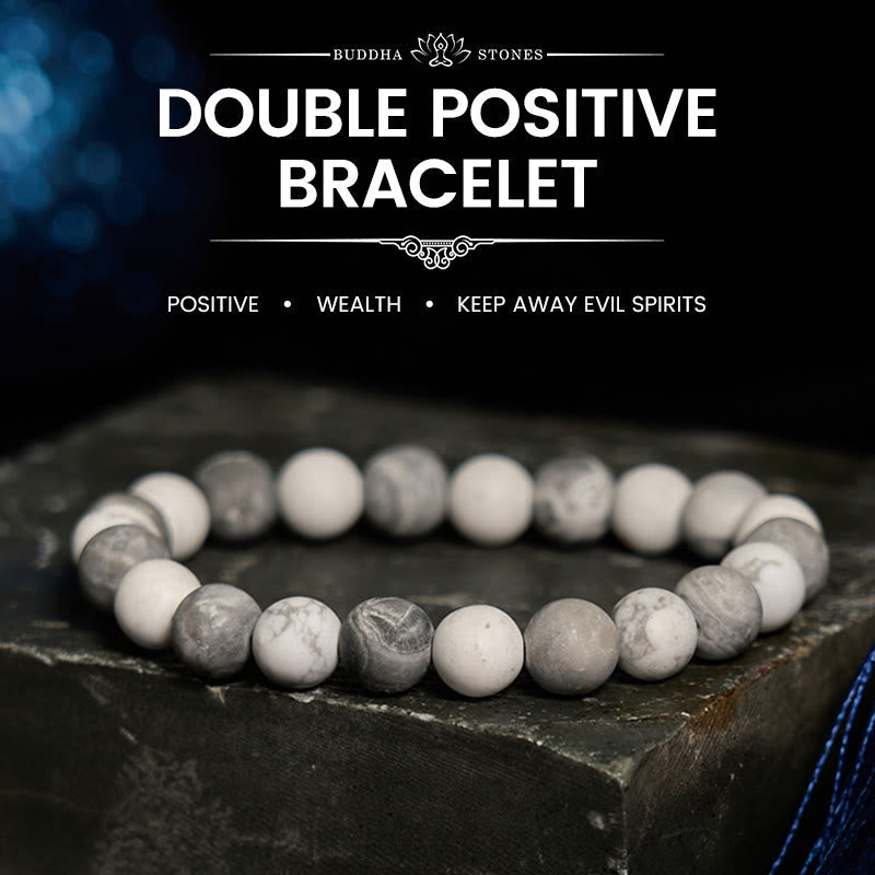 Fortune Jewel Picasso Jasper White Turquoise Courage Bracelet
