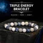 Fortune Jewel White Turquoise Picasso Jasper Blue Spot Jasper Relaxation Bracelet