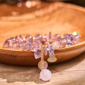 Fortune Jewel Strawberry Quartz Crystal Gourd Positive Bracelet