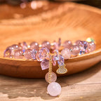 Fortune Jewel Strawberry Quartz Crystal Gourd Positive Bracelet