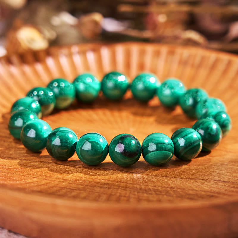 Fortune Jewel Natural Malachite Protection Calmness Bracelet
