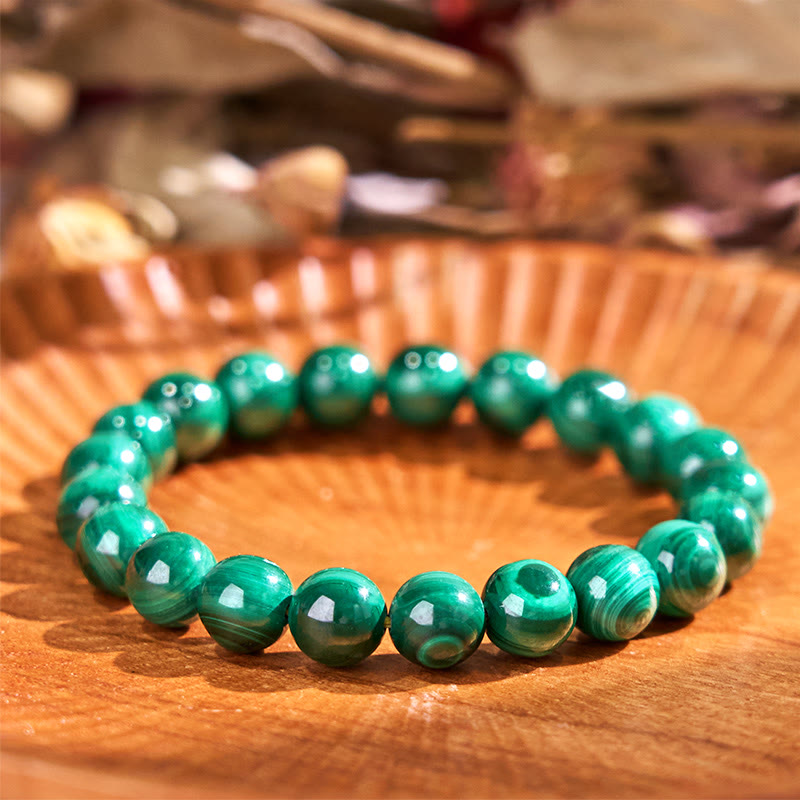 Fortune Jewel Natural Malachite Protection Calmness Bracelet