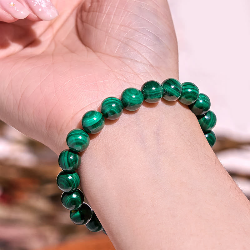 Fortune Jewel Natural Malachite Protection Calmness Bracelet