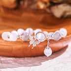 Fortune Jewel Cat's Eye Moonstone Butterfly Star Charm Support Bracelet