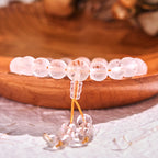 Fortune Jewel Tibet White Crystal Black Onyx Om Mani Padme Hum Meditation Bracelet