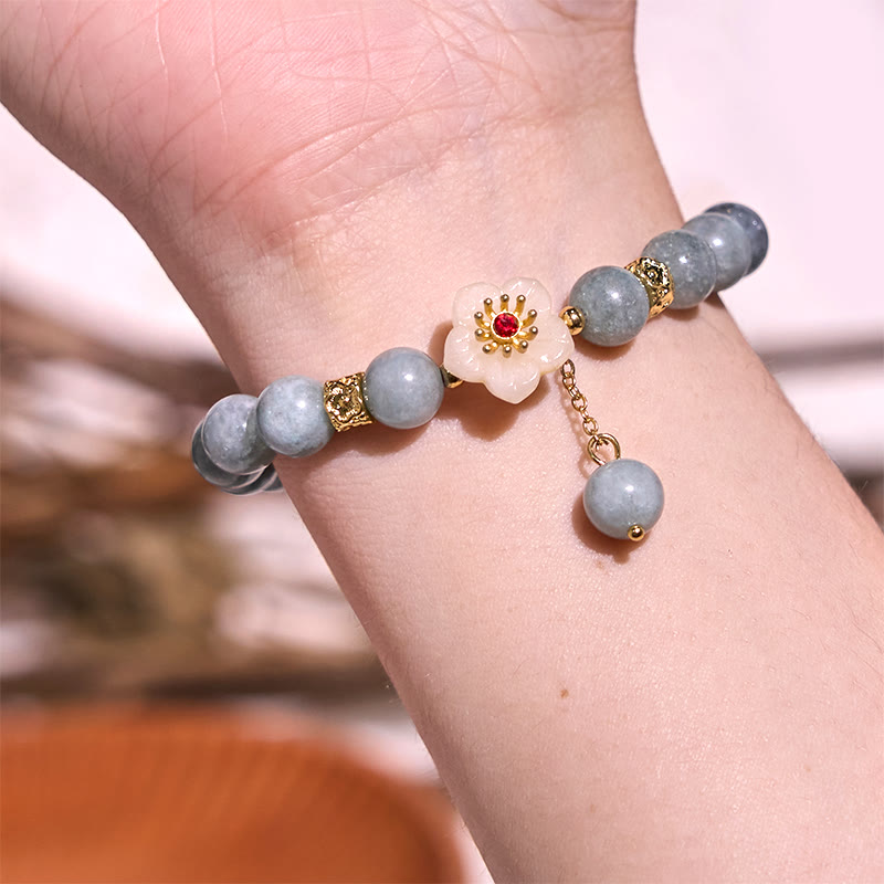 Fortune Jewel Jade Abundance Flower Bracelet