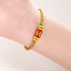 Fortune Jewel Chinese Zodiac Natal Buddha Colorful Strings Luck Bracelet