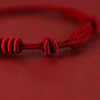 Fortune Jewel Red String Eight Stranded Rope Strength Bracelet