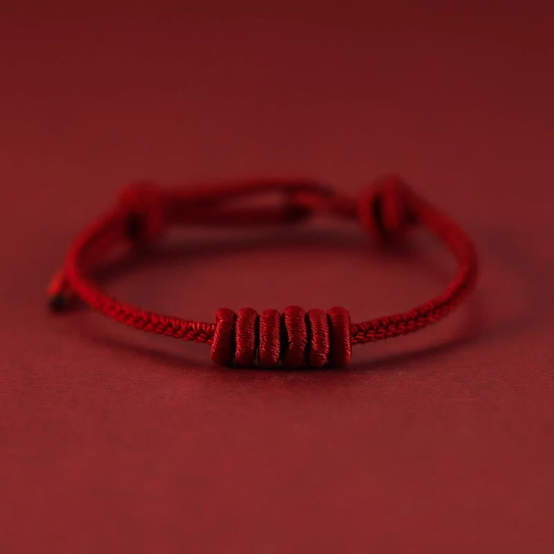 Fortune Jewel Red String Eight Stranded Rope Strength Bracelet