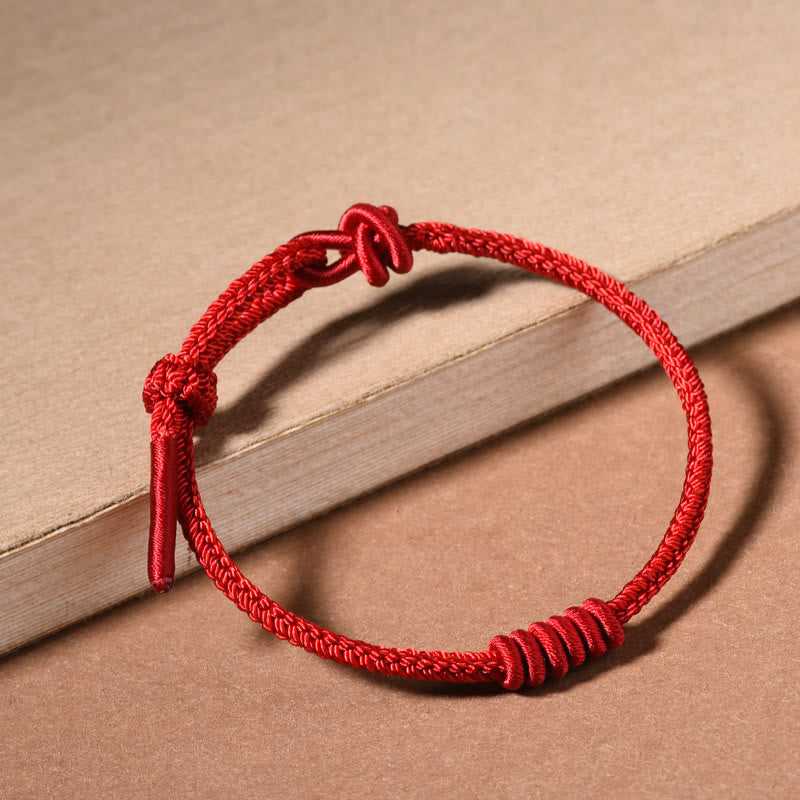 Fortune Jewel Red String Eight Stranded Rope Strength Bracelet