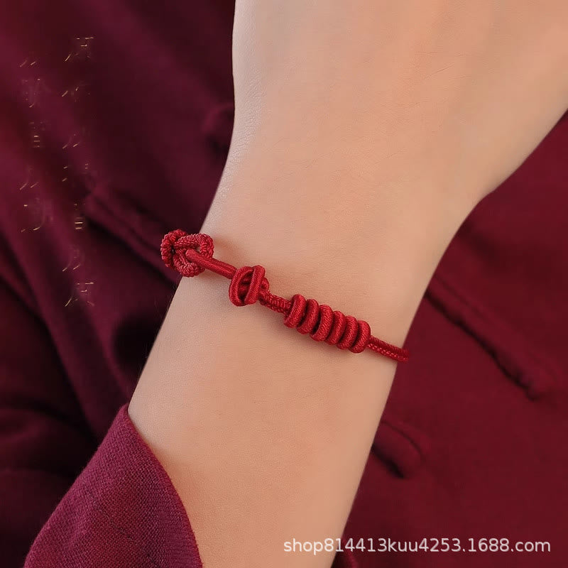 Fortune Jewel Red String Eight Stranded Rope Strength Bracelet