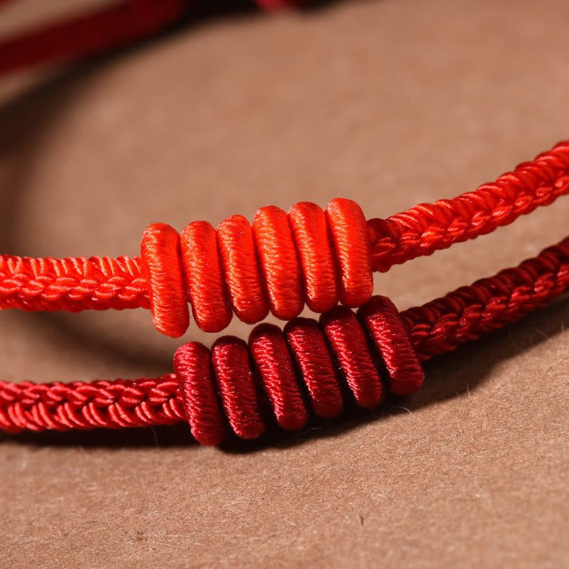 Fortune Jewel Red String Eight Stranded Rope Strength Bracelet