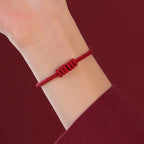 Fortune Jewel Red String Eight Stranded Rope Strength Bracelet