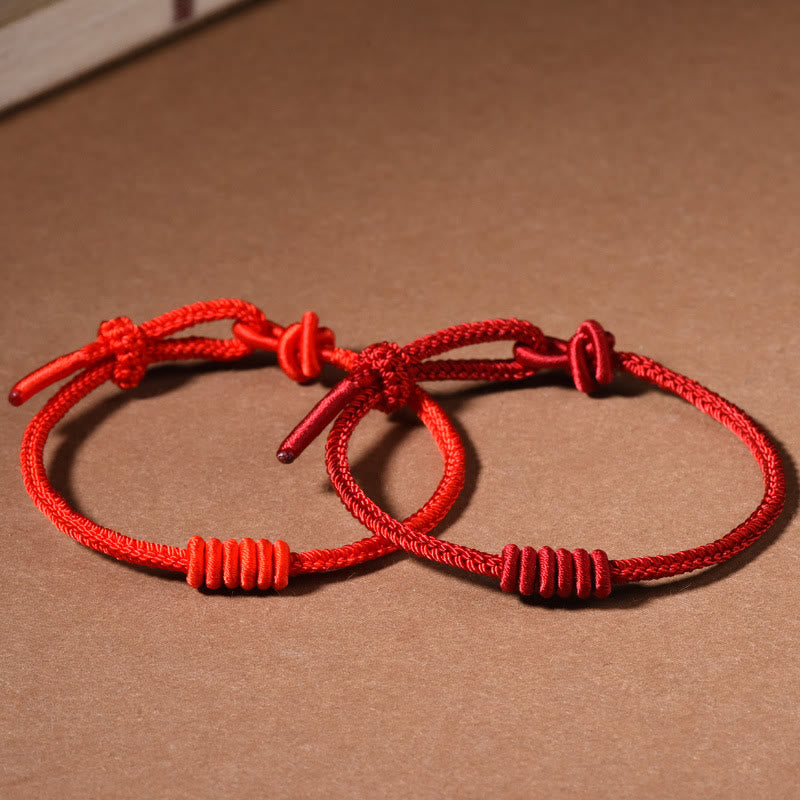 Fortune Jewel Red String Eight Stranded Rope Strength Bracelet