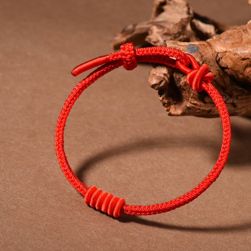 Fortune Jewel Red String Eight Stranded Rope Strength Bracelet