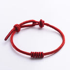 Fortune Jewel Red String Eight Stranded Rope Strength Bracelet