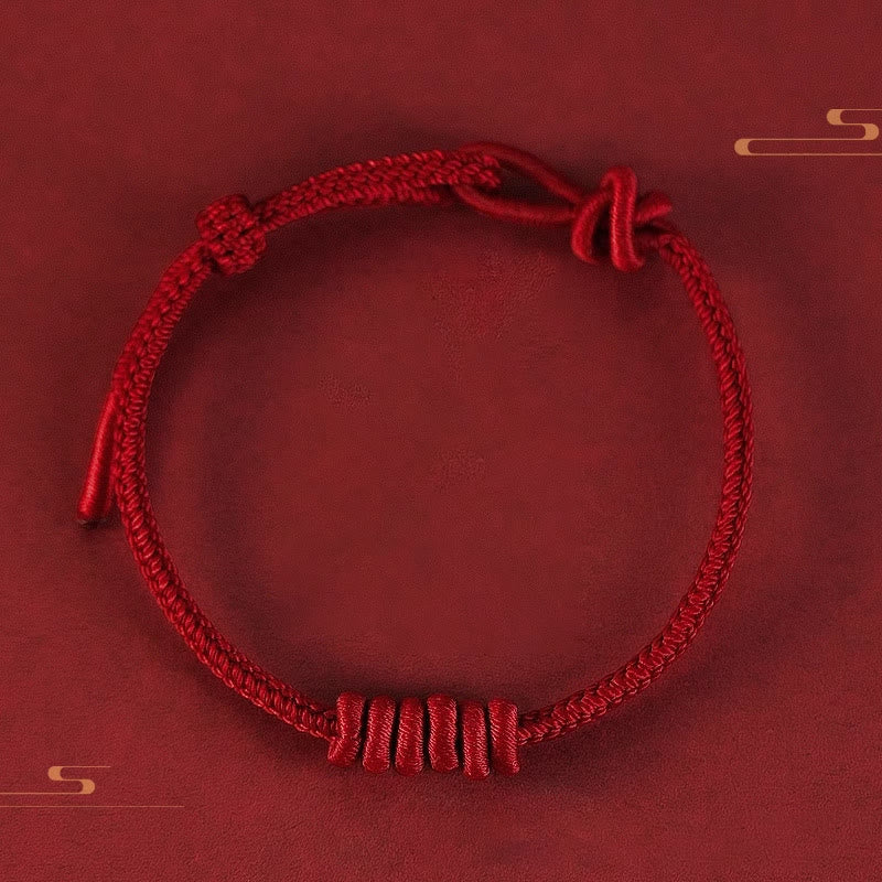Fortune Jewel Red String Eight Stranded Rope Strength Bracelet