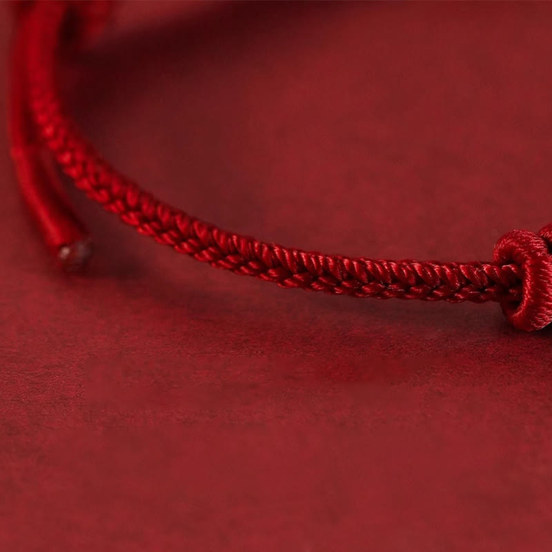 Fortune Jewel Red String Eight Stranded Rope Strength Bracelet