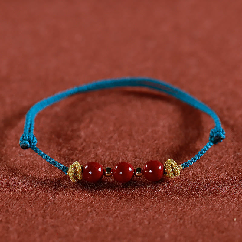 Fortune Jewel Colorful String Cinnabar Calm Bracelet
