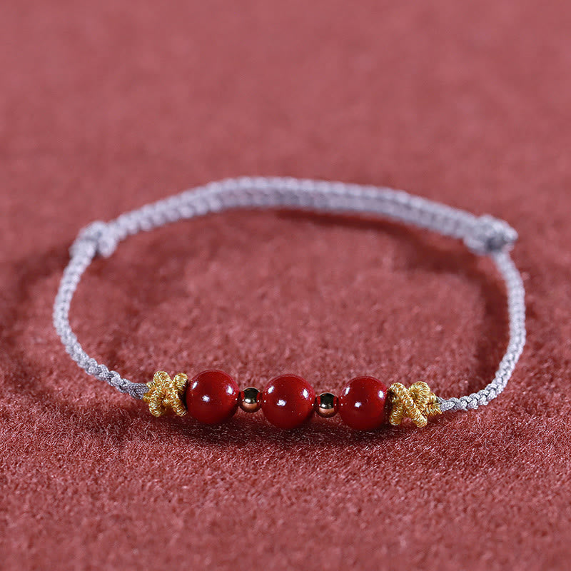 Fortune Jewel Colorful String Cinnabar Calm Bracelet