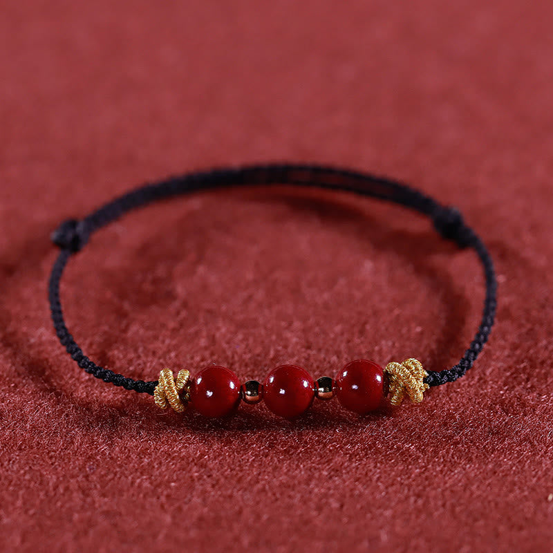 Fortune Jewel Colorful String Cinnabar Calm Bracelet