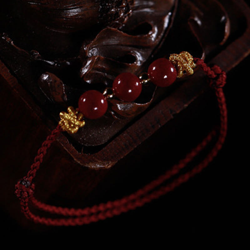 Fortune Jewel Colorful String Cinnabar Calm Bracelet