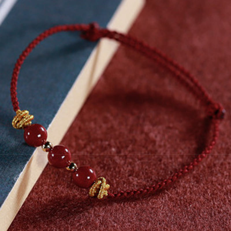 Fortune Jewel Colorful String Cinnabar Calm Bracelet
