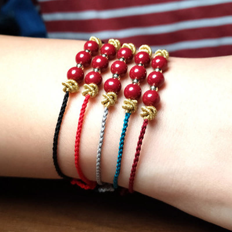 Fortune Jewel Colorful String Cinnabar Calm Bracelet