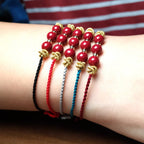 Fortune Jewel Colorful String Cinnabar Calm Bracelet