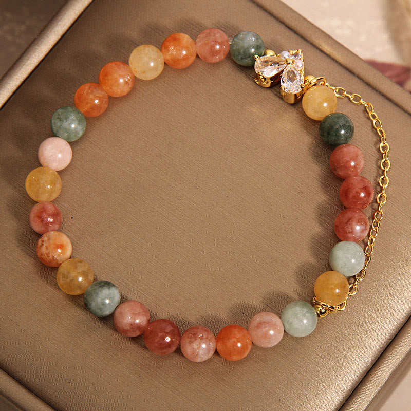 Fortune Jewel Citrine Green Crystal Prosperity Bracelet