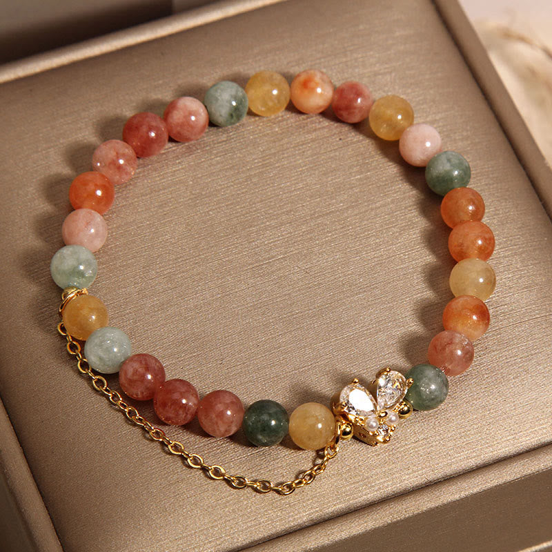 Fortune Jewel Citrine Green Crystal Prosperity Bracelet