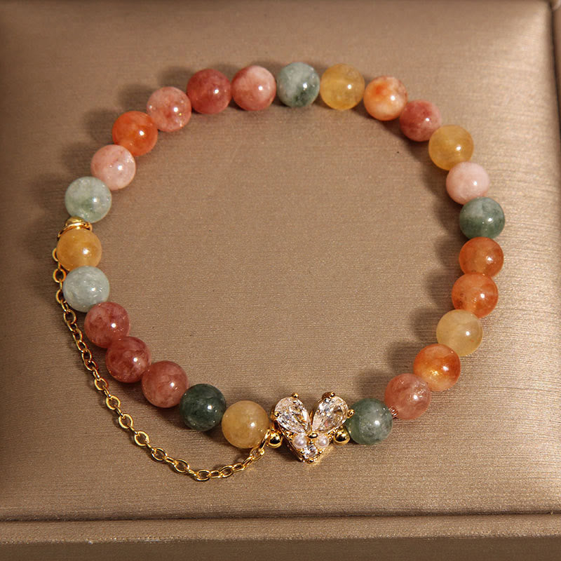 Fortune Jewel Citrine Green Crystal Prosperity Bracelet