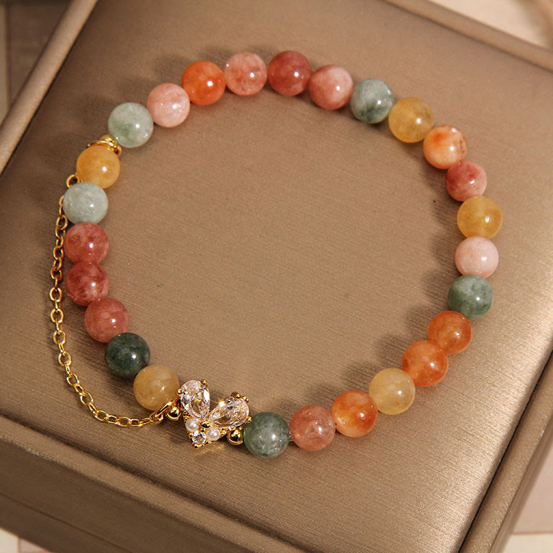 Fortune Jewel Citrine Green Crystal Prosperity Bracelet