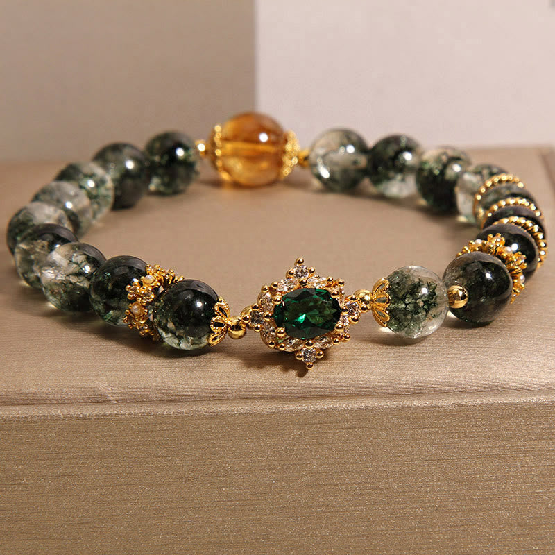 Fortune Jewel Green Phantom Green Crystal Confidence Bracelet