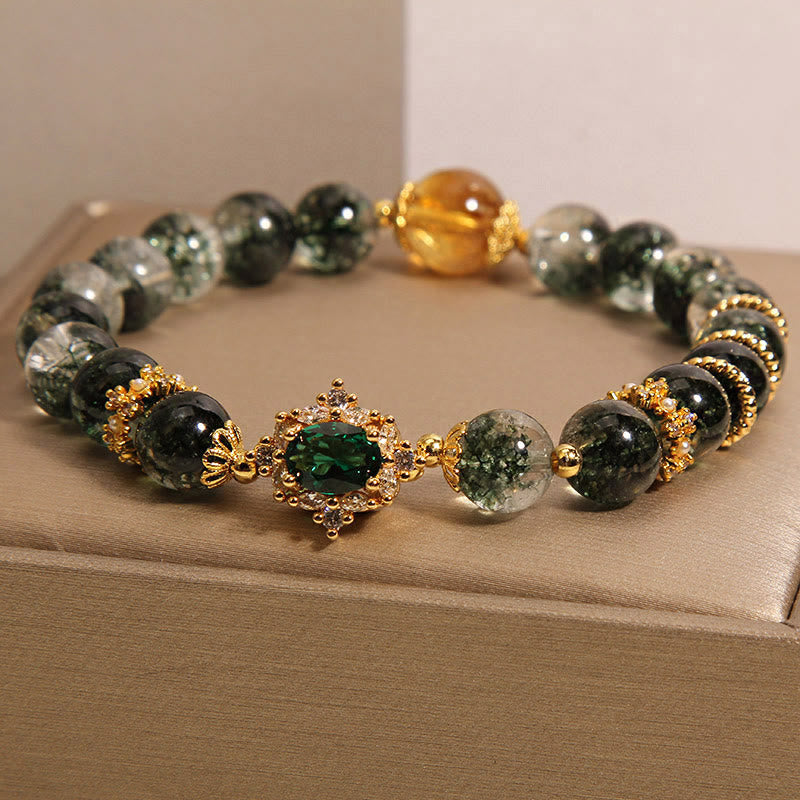 Fortune Jewel Green Phantom Green Crystal Confidence Bracelet