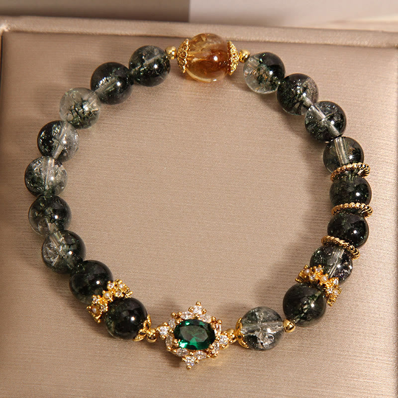 Fortune Jewel Green Phantom Green Crystal Confidence Bracelet